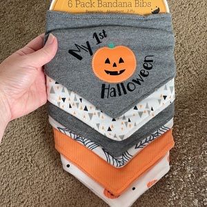 New 6 pack Baby Bib Bandanas Halloween Fall